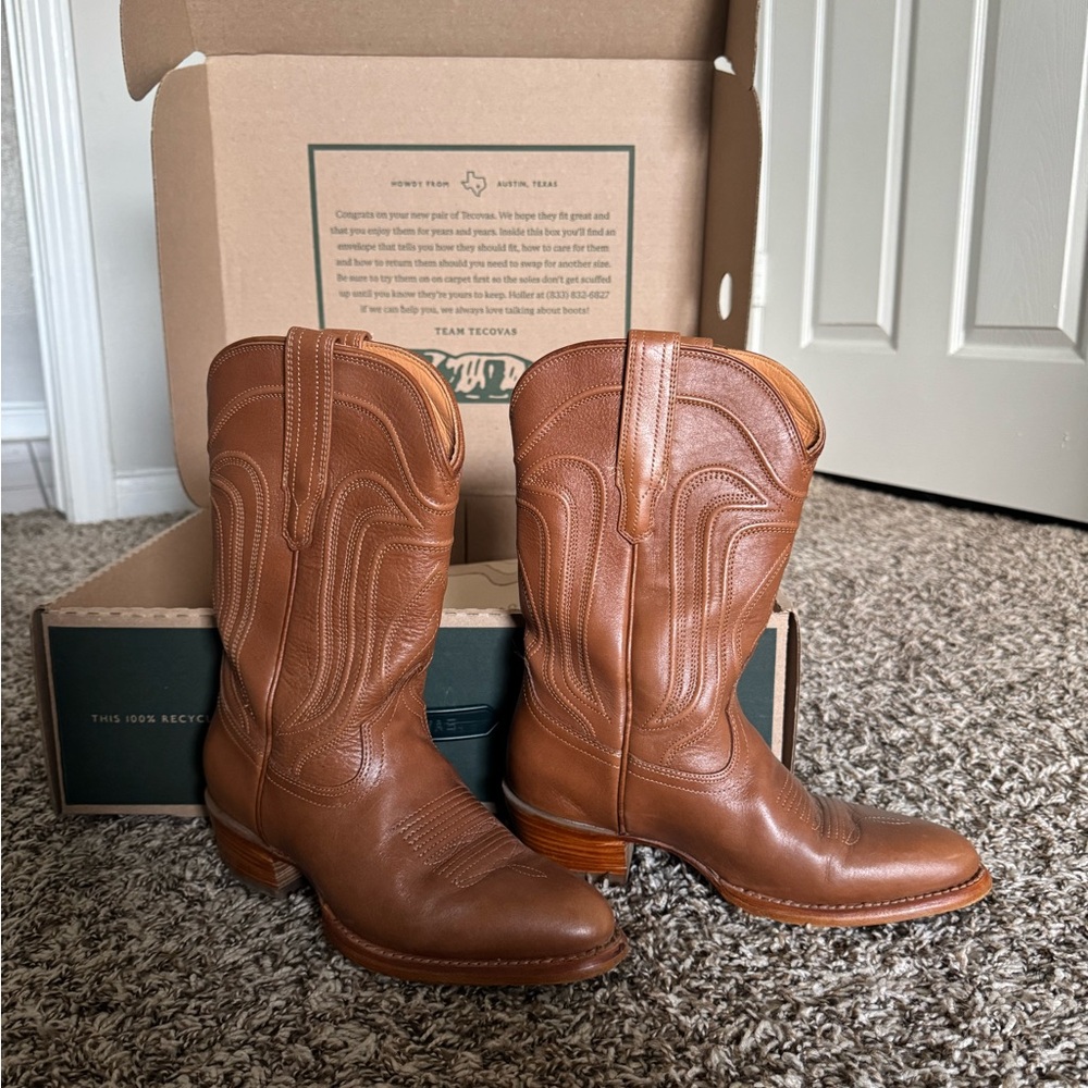 Tecovas Caramel Tan Leather Boots